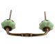 Green Crackle Melon Ceramic Bridge Handles